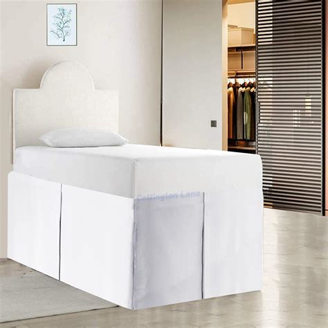 Amazon Tailored Dorm Sized Bed Skirt White College Dorm Bed Skirt