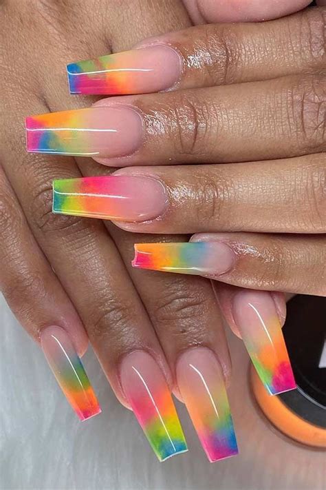 23 Cute Multi Colored Nails To Copy This Summer Stayglam Square