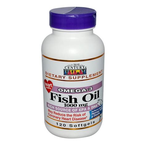 21St Century Fish Oil 1000 Mg Softgels 120 Ea