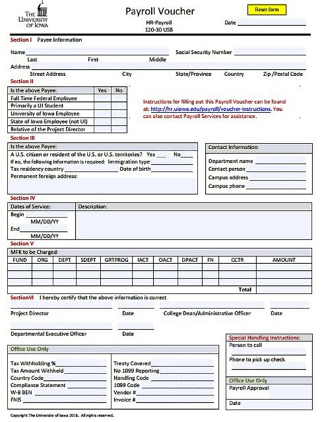 Employee Payroll Forms Template