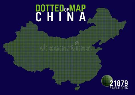 China Map With Individual States Separated Infographics Stock Vector