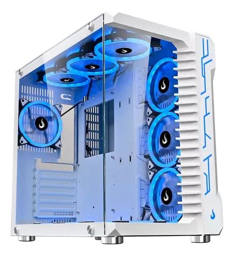 Gabinete Gamer Aquario Rise Mode Galaxy Glas Mid Tower Branc