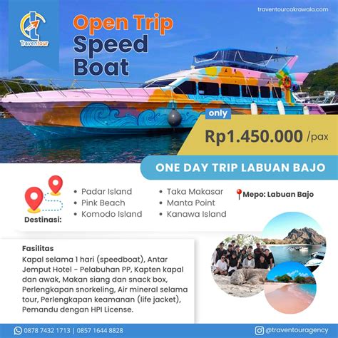 EXPLORE LABUAN BAJO ONE DAY TRIP WITH SPEED BOAT TRAVENTOUR INDONESIA