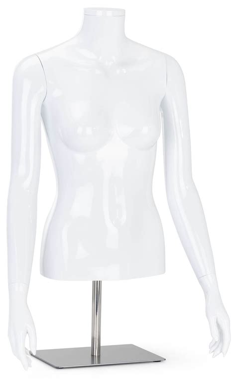 Headless Female Torso Mannequin With Metal Base Removable Arms