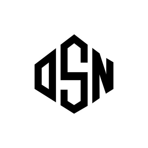 OSN letter logo design with polygon shape. OSN polygon and cube shape ...