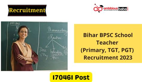 Bihar Bpsc School Teacher Primary Tgt Pgt Recruitment