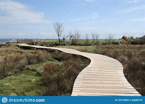 Wooden Walkway On The Coast Brodick Isle Of Arran Sotland United