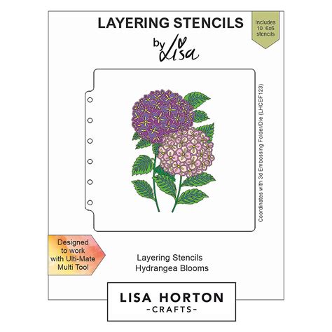 Lisa Horton Crafts Layering Stencils Hydrangea Blooms Oriental Trading