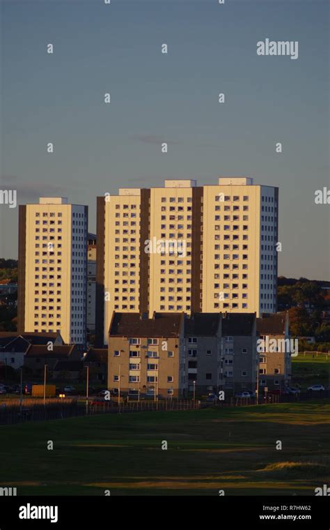 20th Century Public Housing Tower Blocks Of Seaton Crescent In The