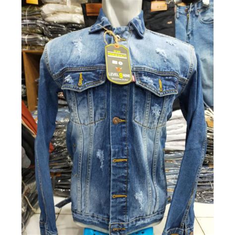 Jual Jaket Level 9 Ninejaket Jeans Jaket Jeans Cowok Sobek Jaket