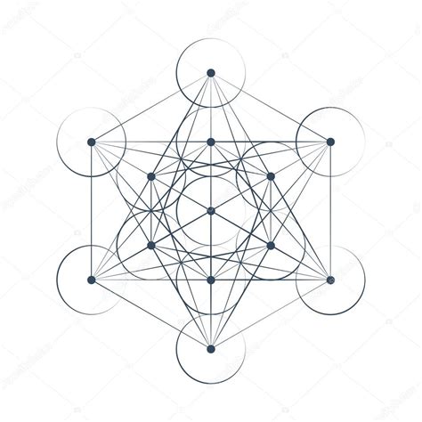 Metatrons Cubo geometria sagrada ilustração Stock Vector by