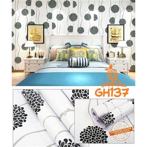 Jual Wallstiker Dinding Motif Salur Polkadot Stiker Dinding Wallpaper