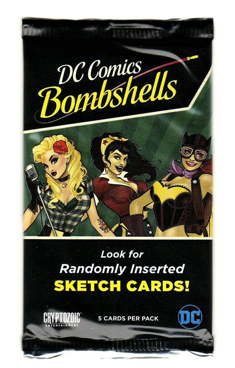 Dc Comics Bombshells Series 1 Factory Sealed Trading Card Pack 5 Cards