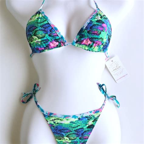 Analu Boutique Swim Nwt Colombian Snaketwo Piece Bikini Set Sexy