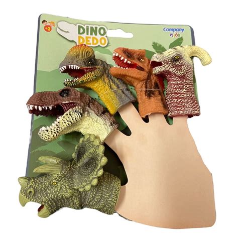 Kit 5 Fantoches Dinossauro De Dedo Dedoche Brinquedo Submarino