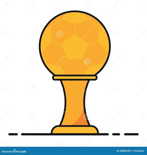 Isolated Gold Soccer Trophy Sport Icon Vector Stock Vector