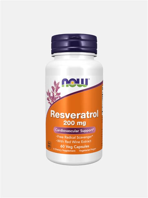 Resveratrol Mg Veg C Psulas Now