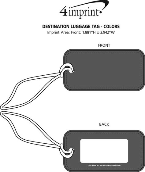 4imprint.com: Destination Luggage Tag - Colors 109188-EXC