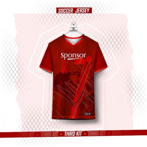 Premium Vector A Red Grunge Jersey Sublimation Design