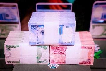 Photos Buhari Unveils New Naira Notes Vanguard News