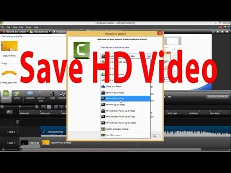 How To Save HD Video In Camtasia Studio MP4 FLV WMV Natural Way To