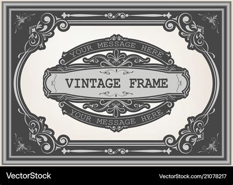 Vintage Frame Royalty Free Vector Image Vectorstock
