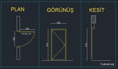 De I Tirilebilir T Bbi Emniyetsiz Kap Ve Pencere Izme Autocad