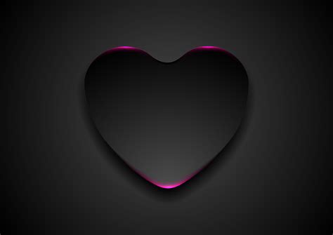 Black abstract heart with purple neon light background 26225482 Vector ...