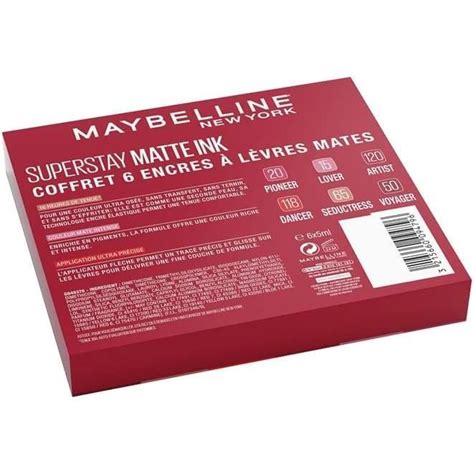 Maybelline New York Coffret de 6 Rouges à Lèvres Liquides Longue