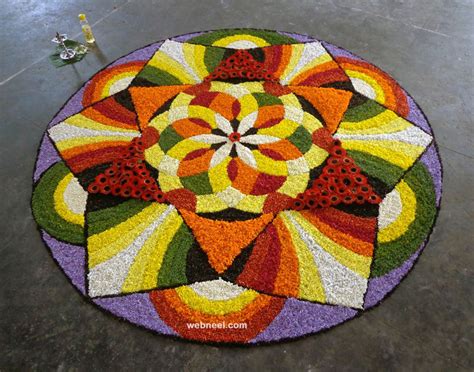 Most Beautiful Pookalam Designs For Onam Festival