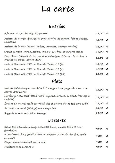 La Carte Au Fil Des Saisons Gaillac 81 Restaurant