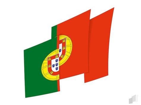 Bandeira De Portugal Em Um Design Abstrato Rasgado Design Moderno Da