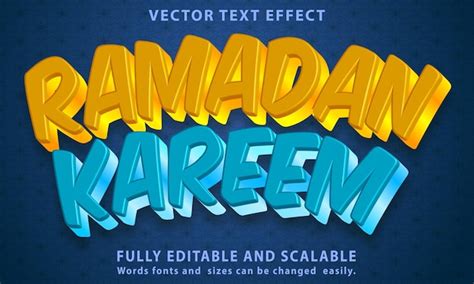 Une Affiche Bleue Et Jaune Qui Dit Ramadan Ramadan Dessus Vecteur Premium