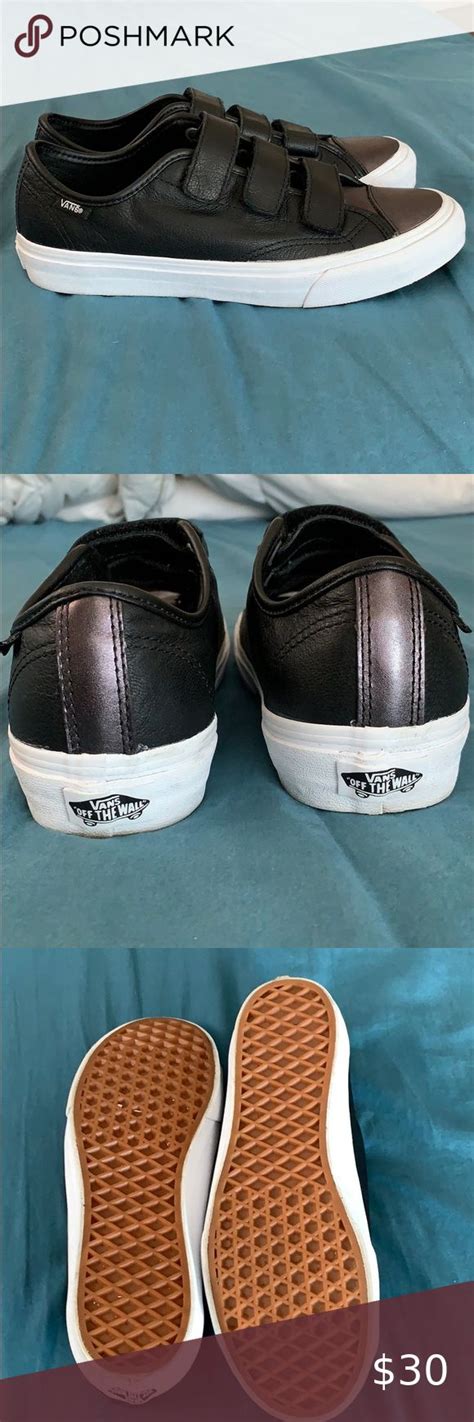 Black Velcro vans | Vans, Womens shoes sneakers, Womens vans