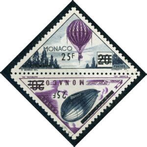 Stamp Air Balloon In Flight And Airship Graf Zeppelin Surcharged