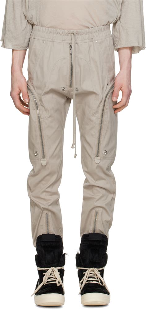 Rick Owens Pantalon Cargo Blanc Cass Poches Bauhaus Ssense France