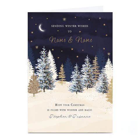 Buy Personalised Christmas Card Sending Winter Wishes Any Names For Gbp 1 79 Card Factory Uk