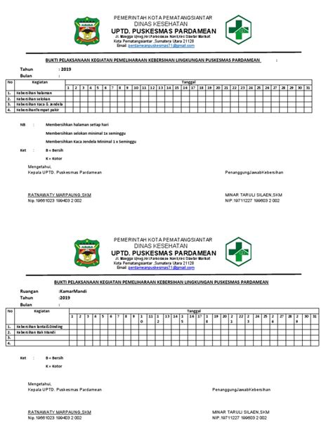 Kebersihan Lingkungan Puskesmas Pdf