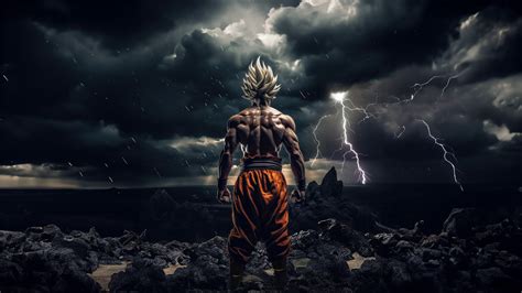 Super Saiyan Wallpaper 4K, Goku, Dragon Ball, Cinematic