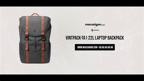 Tomtoc Vintpack Ta L Laptop Backpack L N N Inch Black Youtube