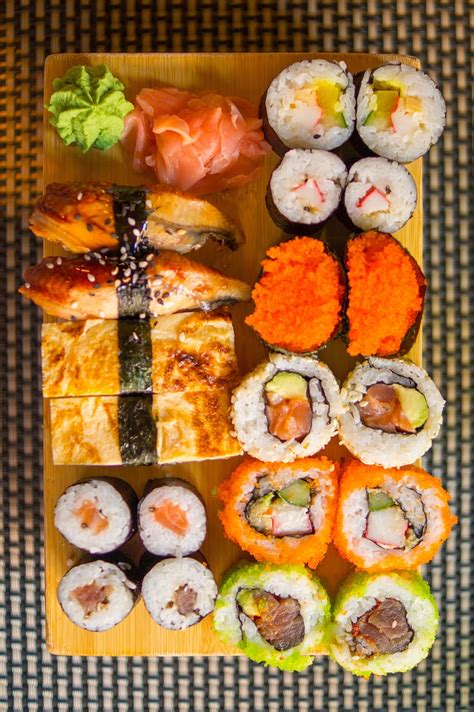 Hd Wallpaper Sushi Rice Vegetables Fish Wasabi Japanese Foods