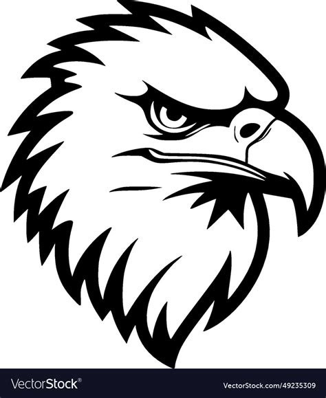 Eagle - minimalist and flat logo Royalty Free Vector Image