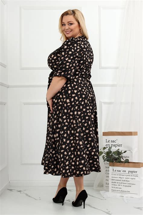 Sukienka Salma Czarna W C Tki Plus Size Butiknaplus Pl