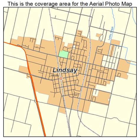 Aerial Photography Map of Lindsay, CA California