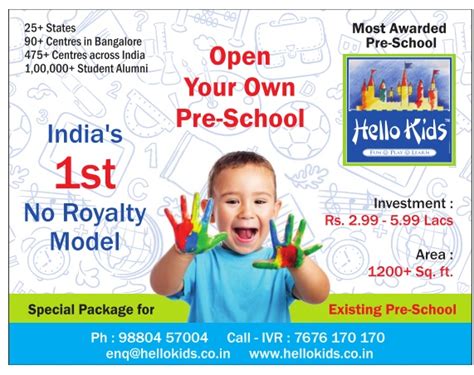 Hello Kids Most Awaited Pre School Ad - Advert Gallery