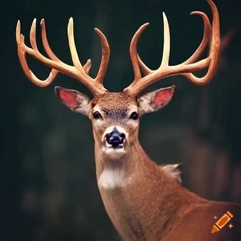 Deer With Impressive Antlers On Craiyon