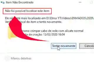 Como resolver o erro Não foi possível localizar este item TecElmo