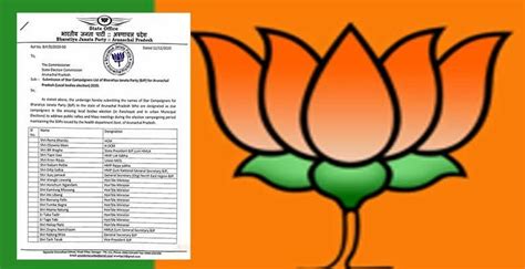 Arunachal Panchayat Polls 2020 Bjp Releases List Of 21 Star