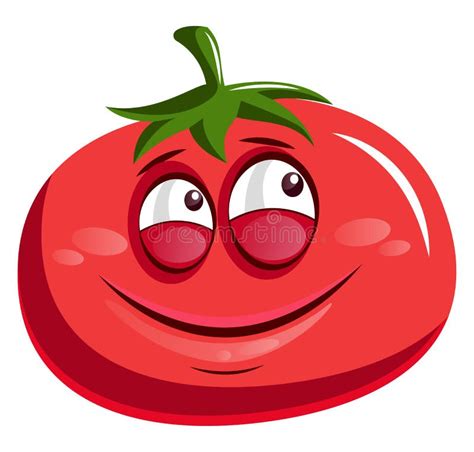 Cute Tomato Vegetable Cartoon Illustration Stock Vector Illustration