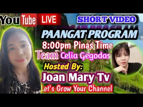 Live Paangat Program Pasok Na At Mangisda Team Celia YouTube